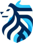 blue & white lion's head icon